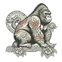 gorilla tattoo design idea