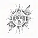  combine 3 horoscope signs  Sun cancer Moon Scorpio  Decendent Capricorn   tattoo design idea