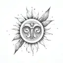  combine 3 horoscope signs  Sun cancer Moon Scorpio  Decendent Capricorn   tattoo design idea