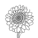 crysanthemum and daisy with intertwining stems  tattoo design idea