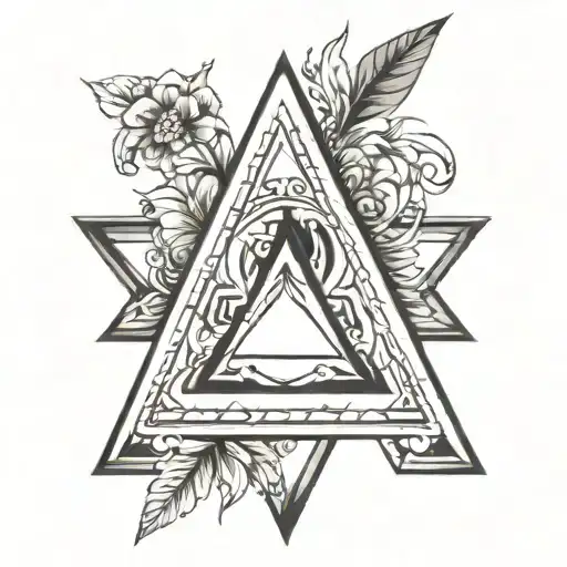 3 triangles symbolizing the power tattoo design idea