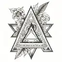 3 triangles symbolizing the power tattoo design idea