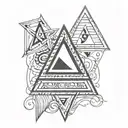 3 triangles symbolizing the power tattoo design idea