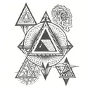 3 triangles symbolizing the power tattoo design idea