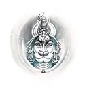 A tattoo design combining Lord Shiva and Hanuman in a unique and artistic way tattoo design idea