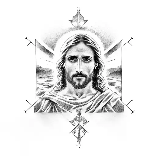 jesus tattoo design idea