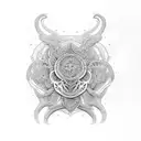 A stylized kidney with intricate dotwork detailing tattoo design idea