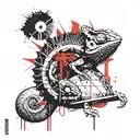 CHAMELEON tattoo design idea