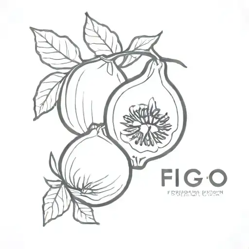 fig fruit tattoo design idea