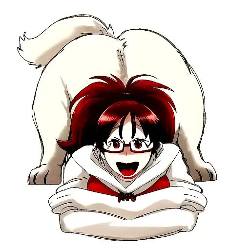 big dog with the red nose  tattoo design idea