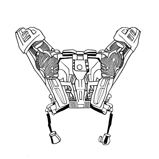 elbow exoskeleton tattoo design idea