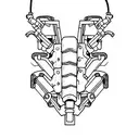 elbow exoskeleton tattoo design idea