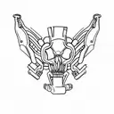 elbow exoskeleton tattoo design idea