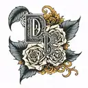 initials ds es and date on 9/29  tattoo design idea