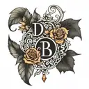 initials ds es and date on 9/29  tattoo design idea