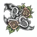 initials ds es and date on 9/29  tattoo design idea