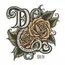 initials ds es and date on 9/29  tattoo design idea