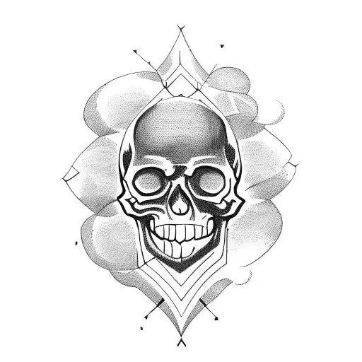skull, hourglass, tree of life, black rose, smoke tattoo design idea