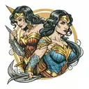 wonder woman tattoo design idea