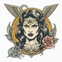 wonder woman tattoo design idea