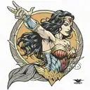 wonder woman tattoo design idea