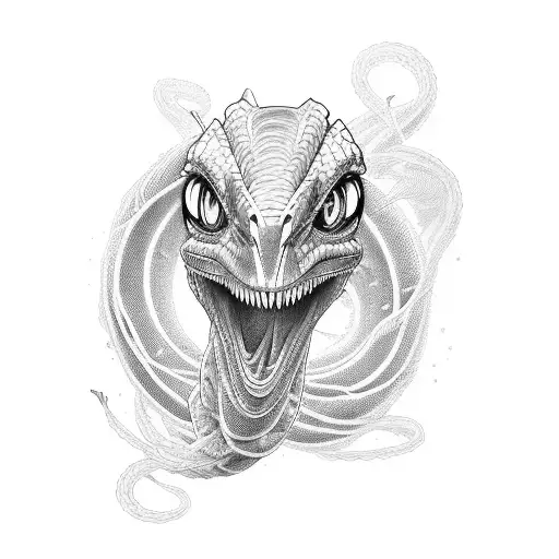 Cobra e concha tattoo design idea
