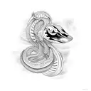 Cobra e concha tattoo design idea