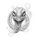 Cobra e concha tattoo design idea