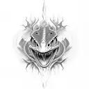 Cobra e concha tattoo design idea