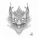Cobra e concha tattoo design idea