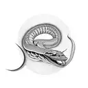 Cobra e concha tattoo design idea