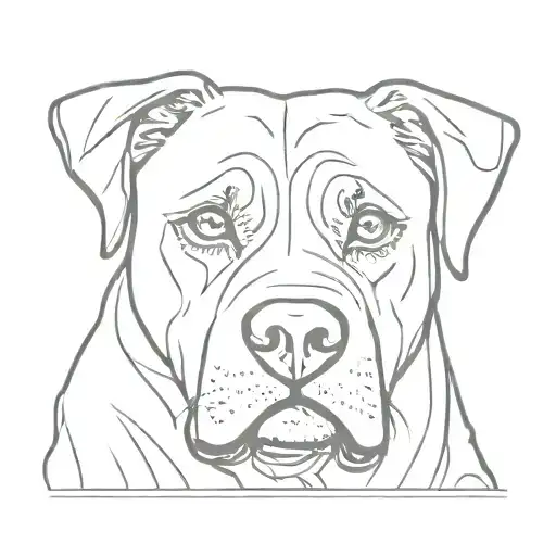 rottweiler lab mix dog tattoo design idea
