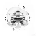 taxi tattoo design idea