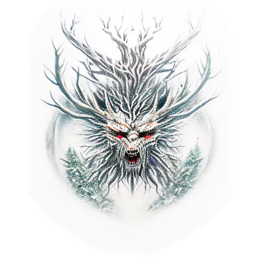 Leshen, The 5 Witcher Signs (Axii, Aard, Igni, Yrden, Quen), and a Witcher Medalion and Eredin. tattoo design idea
