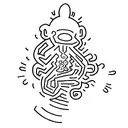 Keith Haring arm babd tattoo design idea