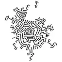 Keith Haring arm babd tattoo design idea
