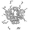 Keith Haring arm babd tattoo design idea