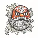DARUMA tattoo design idea