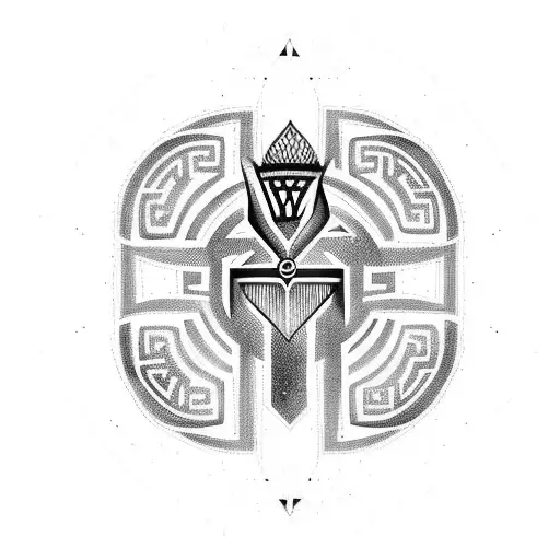 greek symmetrical symbol  tattoo design idea