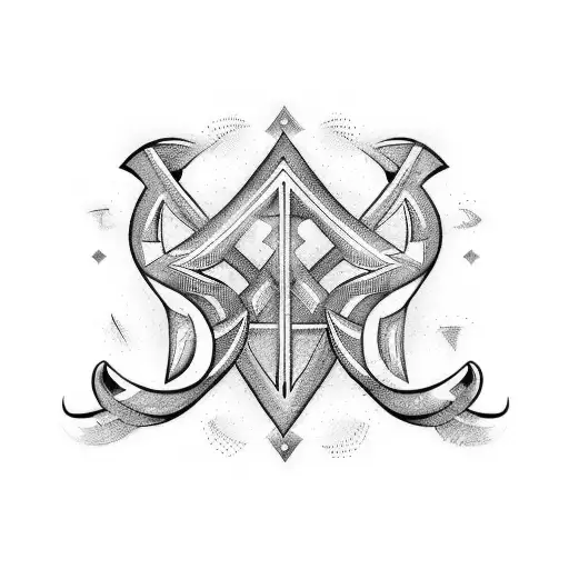 greek symmetrical symbol  tattoo design idea
