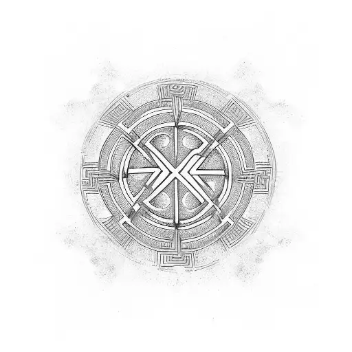 greek symmetrical symbol  tattoo design idea