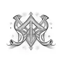 greek symmetrical symbol  tattoo design idea