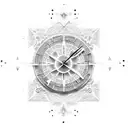 sand clock tattoo design idea