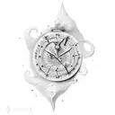 sand clock tattoo design idea