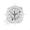 sand clock tattoo design idea