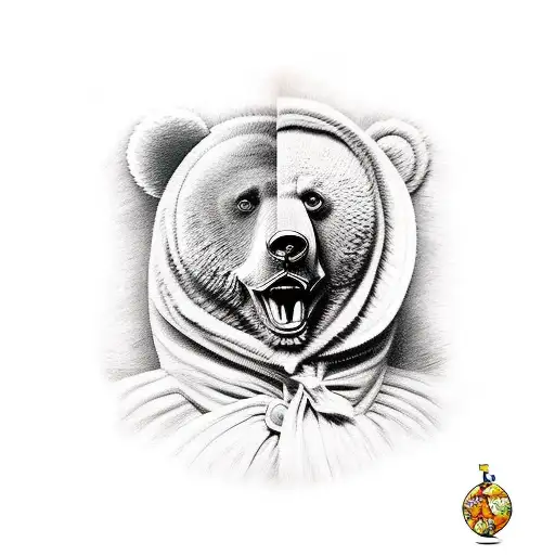 teddy honey bear tattoo design idea