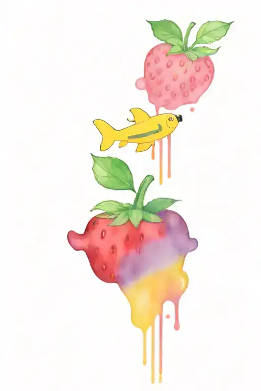 the Beatles yellow submarine, let it be, and strawberry fields  tattoo design idea