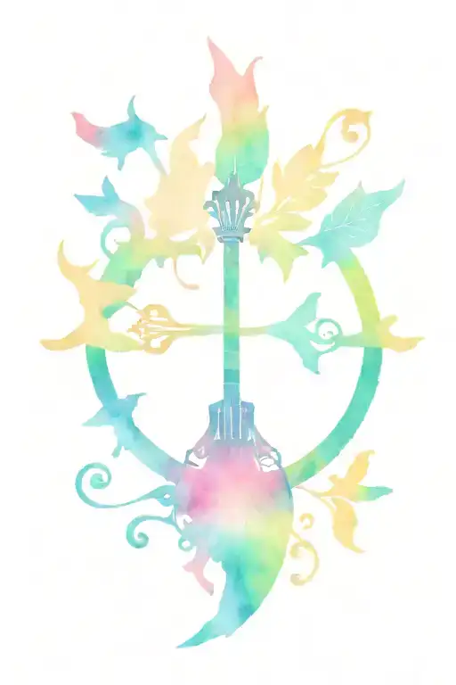 Beatles symbols tattoo design idea