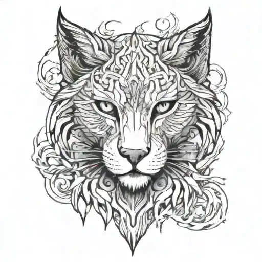 design for 24 year old loner that represents wisdom, patience, strength. preferably for neck. try to make it evil. tattoo design idea