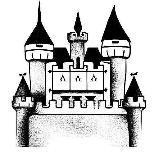 Disney castle tattoo design idea